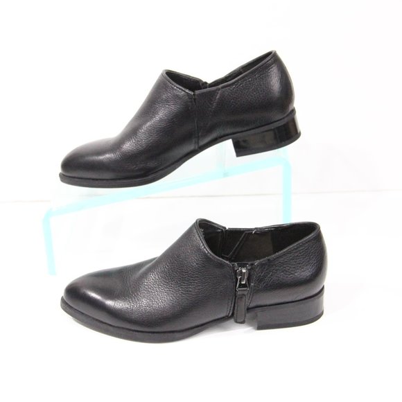 Nine West Ankle Bootie Women Black Leather Shoes Shootie sz 5.5 Nanshe - Picture 6 of 9